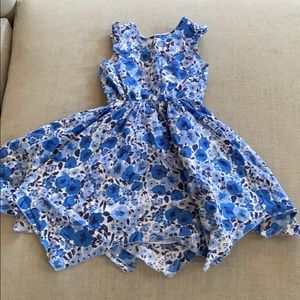 Blue flower print dress